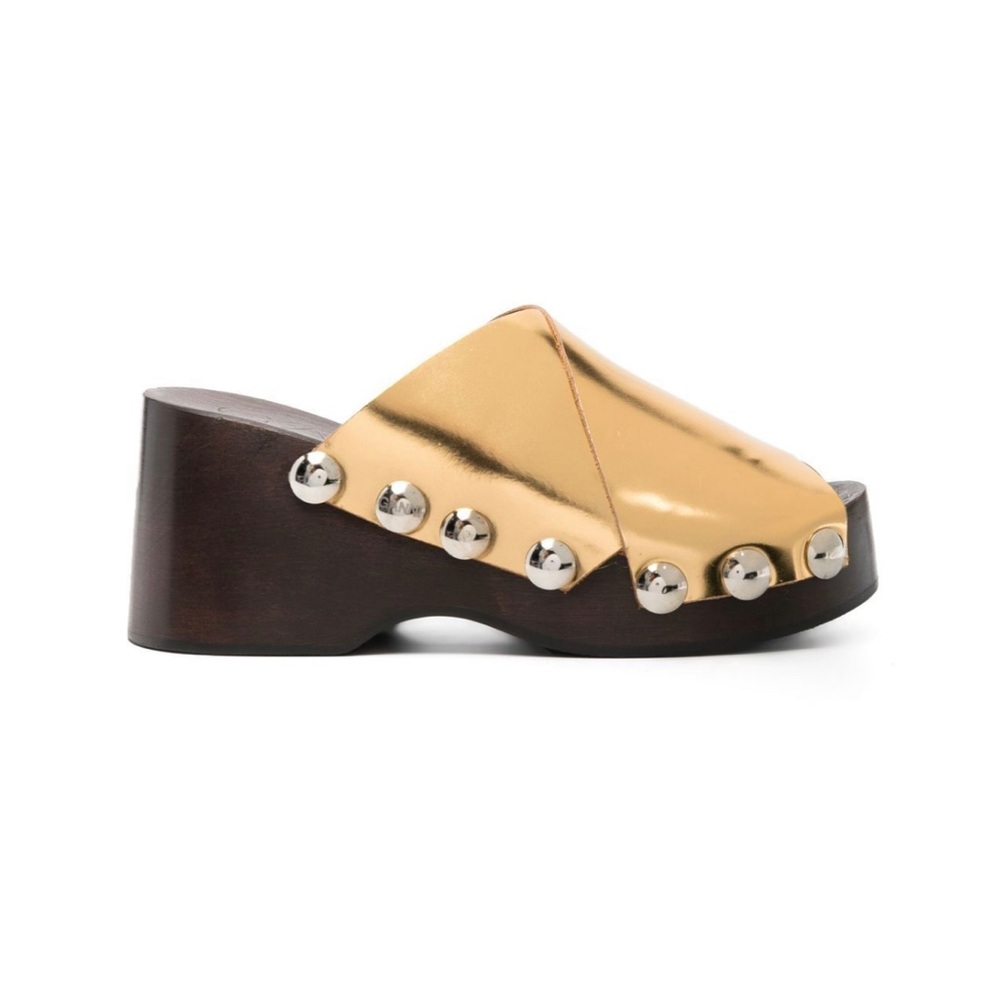 GANNI Retro Leather Platform Sandals size 37